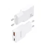 Aisens Cargador GaN 20W Ultra Delgado USB-C y USB-A Blanco A110-0998