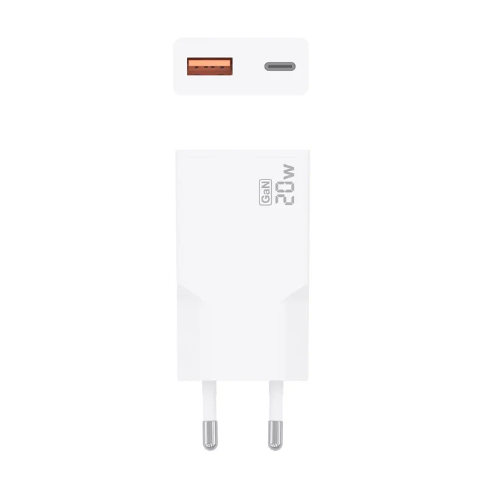 Aisens Cargador GaN 20W Ultra Delgado USB-C y USB-A Blanco A110-0998 Aisens Cargador GaN 20W Ultra Delgado USB-C y USB-A Blanco A110-0998