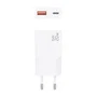 Aisens Cargador GaN 20W Ultra Delgado USB-C y USB-A Blanco A110-0998