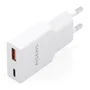 Aisens Cargador GaN 20W Ultra Delgado USB-C y USB-A Blanco A110-0998