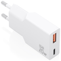 Aisens Cargador GaN 20W Ultra Delgado USB-C y USB-A Blanco A110-0998