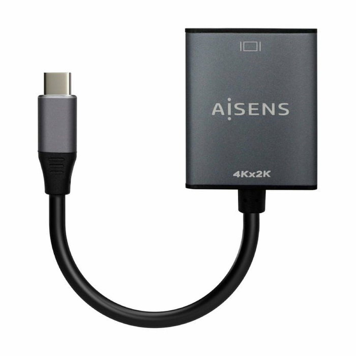 Aisens Conversor Aluminio USB-C a HDMI 4K@30Hz Gris 15cm A109-0685