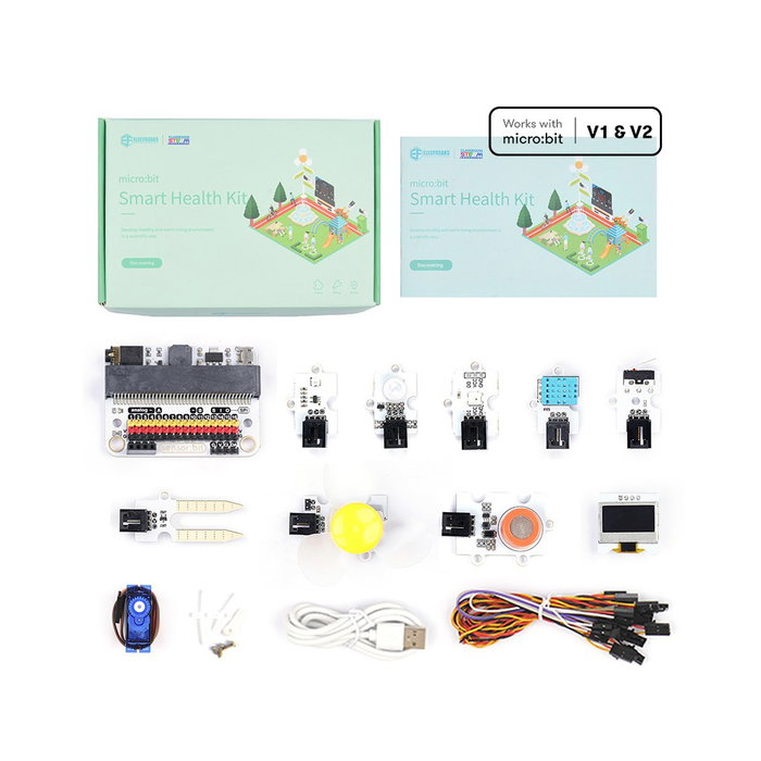 Micro:Bit Kit Sensores Inteligentes para Salud, Sensores: Alcohol MQ3, UV, Temperatura Humedad, PIR, OLED, Proyectos Educativos STEAM Micro:Bit Kit Sensores Inteligentes para Salud, Sensores: Alcohol MQ3, UV, Temperatura Humedad, PIR, OLED, Proyectos Educativos STEAM