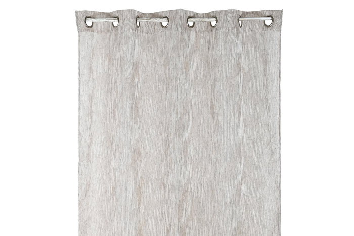 DKD Home Decor Cortina Visillo Marron Claro 270 x 140 cm (2 Unidades) Poliester