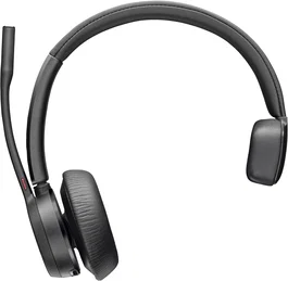 Poly Voyager 4310 UC Auriculares Monaurales Inalámbricos con Adaptador BT700 y Base de Carga, Negro