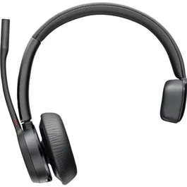 Poly Voyager 4310 Auricular Inalámbrico con Micrófono, Adaptador BT700 y Base de Carga, Bluetooth, Negro