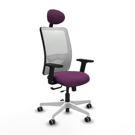 PIQUERAS Y CRESPO Silla de oficina Zulema Morado/Blanco