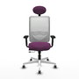 PIQUERAS Y CRESPO Silla de oficina Zulema Morado/Blanco