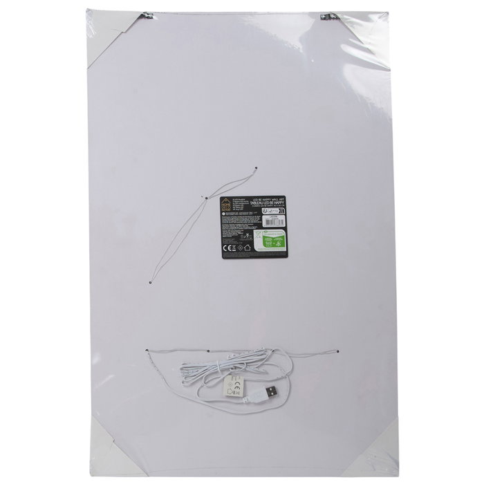 Home Deco Factory Cuadro Neón LED Be Happy 40x60