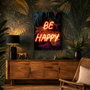 Home Deco Factory Cuadro Neón LED Be Happy 40x60