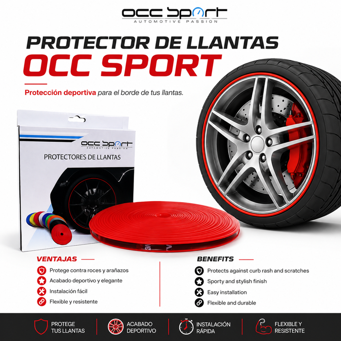 Occ Sport Protector de Llantas Rojo