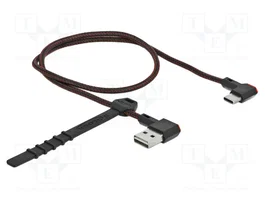 DeLOCK Cable EASY-USB 2.0 USB Tipo-A a USB Type-C™ Angular 0,5 m Negro