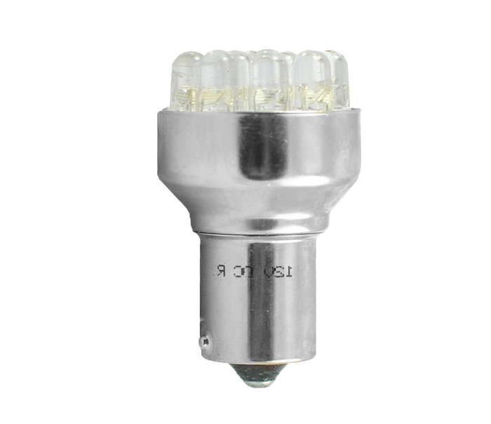 M-Tech MTECLB034R Bombilla LED Roja 12V P21W R10W Ba15S para Coche con 12 LEDs de Alta Potencia y Larga Duración