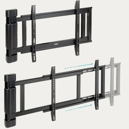 TooQ Soporte de Pared Motorizado LPM4381XL-B para TV 32-75" (50kg) Giratorio hasta 170° y Perfil Fino 56mm