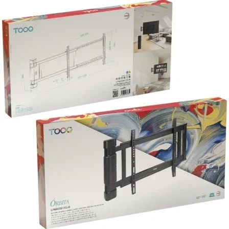 TooQ Soporte de Pared Motorizado LPM4381XL-B para TV 32-75" (50kg) Giratorio hasta 170° y Perfil Fino 56mm