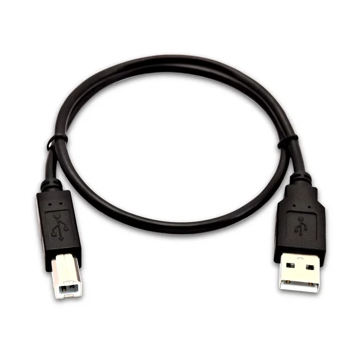 V7 Cable USB V7USB2AB-50C-1E - USB-A Macho a USB-B Macho, 0.5 m, USB 1.0, 480 Mbit/s, Negro