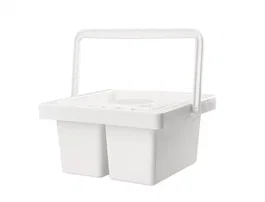 Liderpapel Cubo limpiador de pinceles de plástico con asa transportable 13x13x9 cm