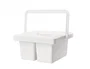 Liderpapel Cubo limpiador de pinceles de plástico con asa transportable 13x13x9 cm