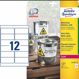 AVERY Zweckform Etiquetas de película resistentes al agua 99,1 x 42,3 mm
