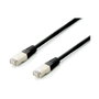 EQUIP Cable de parcheo Cat6a S/FTP 2xRJ45 0,25m Negro (Set de 10)