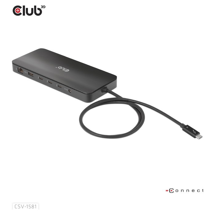 Club3D Thunderbolt4 11-in-1 Docking Station 2 Displays Negro, Thunderbolt 4, 140W, SD
