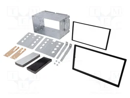PER.PIC. Bastidor de montaje de radio para Nissan Qashqai 2 DIN, negro