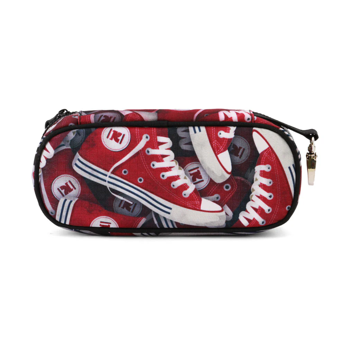 Pro-Dg Estuche Portatodo Pencil Tracks PRO-DG Rojo con Organizador para Lápices y Pinceles, Bolsillo Interior con Cremallera, 10x21x5 cm