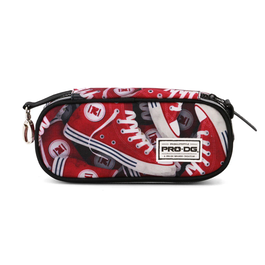 Pro-Dg Estuche Portatodo Pencil Tracks PRO-DG Rojo con Organizador para Lápices y Pinceles, Bolsillo Interior con Cremallera, 10x21x5 cm