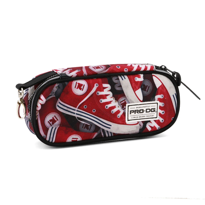 Pro-Dg Estuche Portatodo Pencil Tracks PRO-DG Rojo con Organizador para Lápices y Pinceles, Bolsillo Interior con Cremallera, 10x21x5 cm