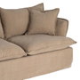 Ixia Sofá 2 plazas beige oscuro tejido