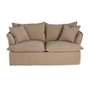 Ixia Sofá 2 plazas beige oscuro tejido