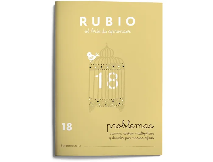 Rubio Cuaderno problemas nº 18 para el desarrollo intelectual del alumno y potenciar enseñanzas