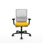 PIQUERAS Y CRESPO Silla de oficina Haches con mecanismo Sincro/Traslack Amarillo y Blanco