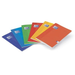 Oxford Libreta Grapada 48H 90G Cuadrícula 4x4mm con Margen A4 Colores Surtidos
