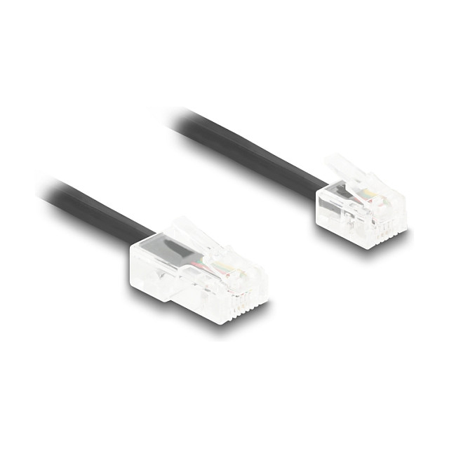 DeLOCK 88480 Cable telefónico en espiral RJ11 a RJ45 de 3 m, Negro DeLOCK 88480 Cable telefónico en espiral RJ11 a RJ45 de 3 m, Negro