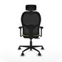 PIQUERAS Y CRESPO Silla de oficina Jorquera con mecanismo Sincro/Traslack Crema y Negro