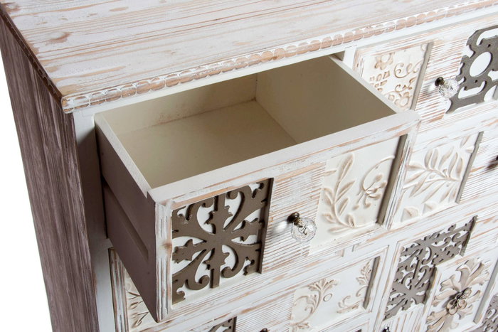 DKD Home Decor Cajonera de Madera con 8 Cajones y 1 Puerta