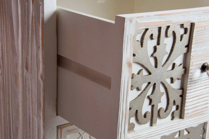 DKD Home Decor Cajonera de Madera con 8 Cajones y 1 Puerta