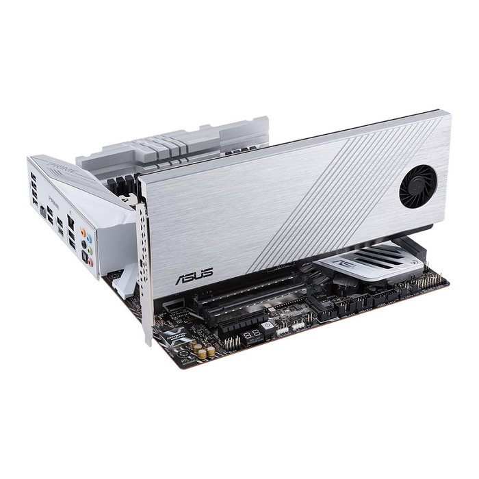ASUS Hyper M.2 x16 Gen 4 Tarjeta de Expansión PCIe, para 4 SSD M.2 NVMe con Refrigeración Activa por Ventilador