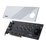 Asus Hyper M.2 x16 Gen 4 Tarjeta y Adaptador de Interfaz Interno PCIe 4.0 para PC Plata 256 Gbps