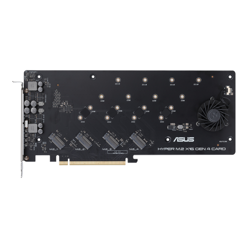 Asus Hyper M.2 x16 Gen 4 Tarjeta y Adaptador de Interfaz Interno PCIe 4.0 para PC Plata 256 Gbps