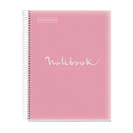 Bloc Miquelrius Emotions Notebook 8 Micro.Tapa Pp A4 160H 90G Cuadric.5X5 Rosa (Set de 5)