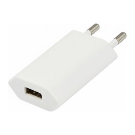 Flepo NT-USB-101 Adaptador de Corriente Interiores 1 Puerto USB, Entrada 100-240V, Salida 5V/1A, Cargador para Smartphone y Tablet, Color Blanco