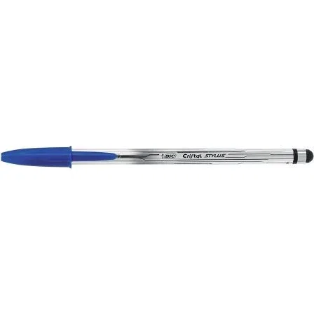 Bolígrafo de Tinta de Aceite Bic Cristal Stylus 926386/ para Pantallas Táctiles/ Azul
