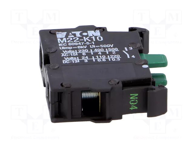 Eaton M22-K10 Elemento de contacto 1S con montaje frontal por tornillo 216376
