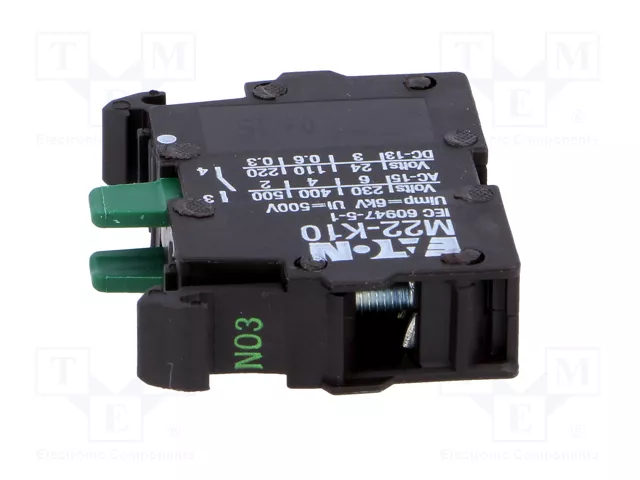 Eaton M22-K10 Elemento de contacto 1S con montaje frontal por tornillo 216376