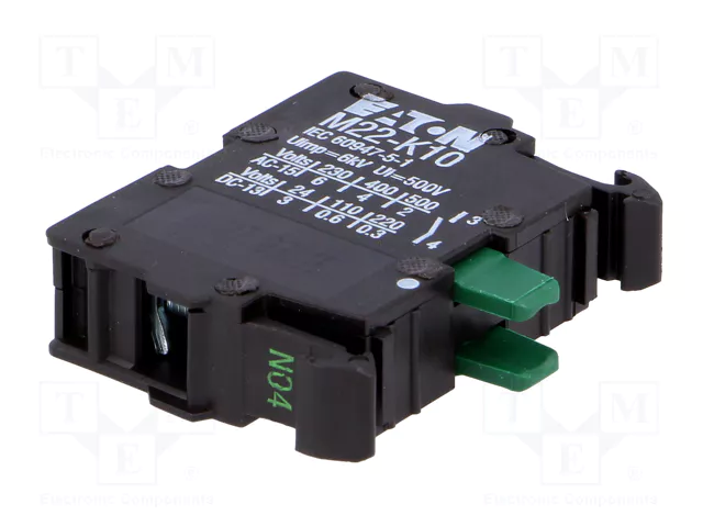 Eaton M22-K10 Elemento de contacto 1S con montaje frontal por tornillo 216376