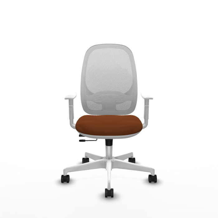 PIQUERAS Y CRESPO Silla de oficina Cilanco con mecanismo Sincro/Traslack Marrón y Blanco