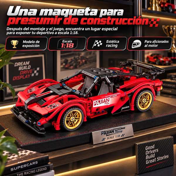 Jugatoys - jugabricks Coche Construcción retrofricción escala 1:18 Jugatoys - jugabricks Coche Construcción retrofricción escala 1:18