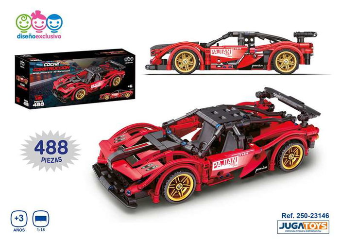 Jugatoys - jugabricks Coche Construcción retrofricción escala 1:18 Jugatoys - jugabricks Coche Construcción retrofricción escala 1:18